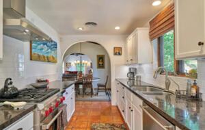 Home Exchange in Palm Springs, CA kitchen with gas range