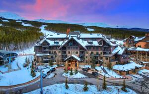 Crystal Peak Lodge front entrance from Ski Hill Road