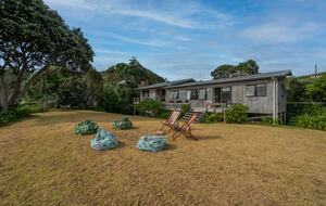 Home Exchange in Ferry Landing, Waikato, NZ backyard