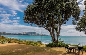 Home Exchange in Ferry Landing, Waikato, NZ lounge and swing