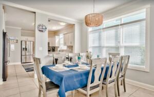 Open dining room to kitchen