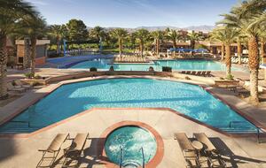 Home Exchange in Pam Desert, CA resort pool and hot tubs