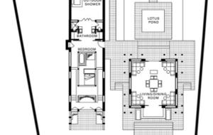 1-bedroom villa floorplan