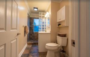 Updated bathroom with walk-in shower