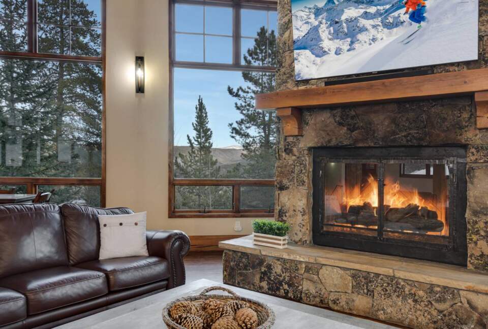 Living room fireplace