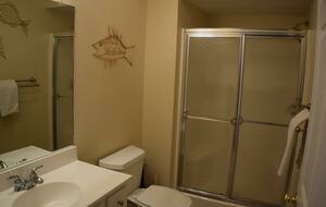 Home Exchange in Sea Isle City, NJ bathroom with standup shower