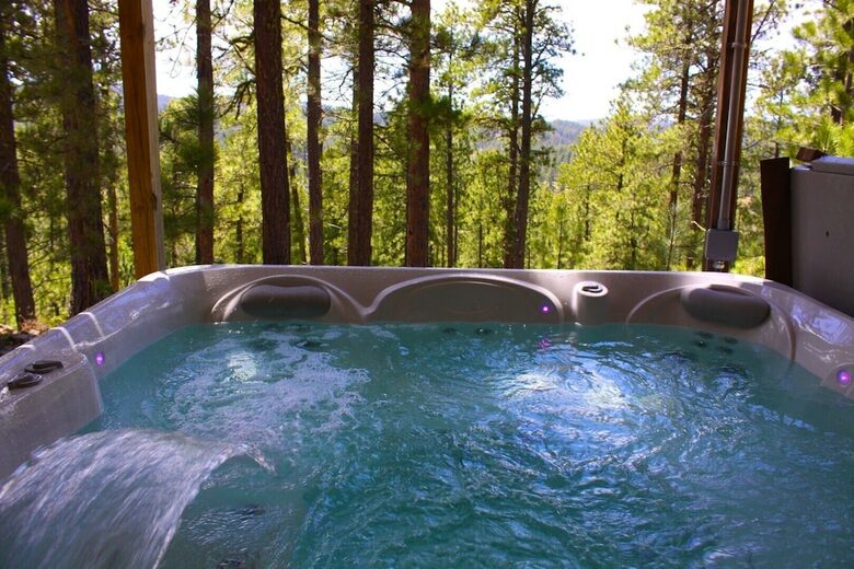 Home Exchange in Lead, SD hot tub during the summer