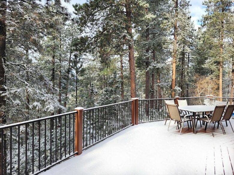 Home Exchange in Lead, SD snowy patio