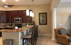 Kitchen with eat-in bar