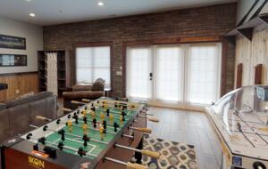 Play room foosball shuffleboard