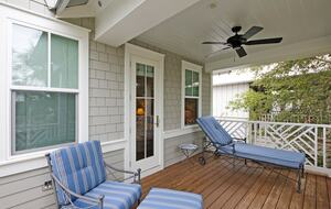 Home Exchange SANTA ROSA BEACH, FL upper patio with lounge seats