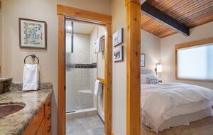 Upstairs Primary Bedroom (King) with ensuite bathroom.