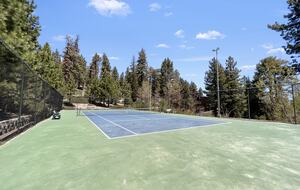 Condominium community summer-time tennis court