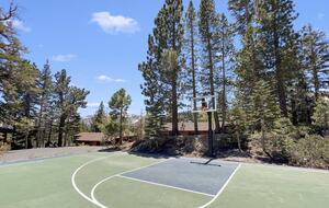 Condominium community summer-time basketball court