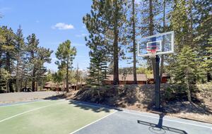 Condominium community summer-time basketball court
