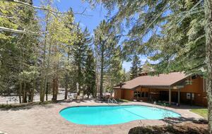 Condominium community swimming pool and hot tub