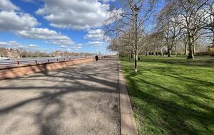 winter time in Battersea Park, alongside the Thames
