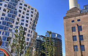 Rank Gehry and Norman Foster buildings alongside The Power Station
