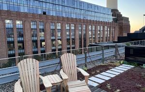 eight floor roof terrace facing the sixth floor gardens and offices