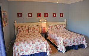 Second Floor Rear Bedroom with two full beds