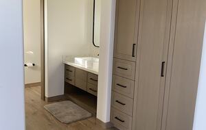 Casita bathroom with shower