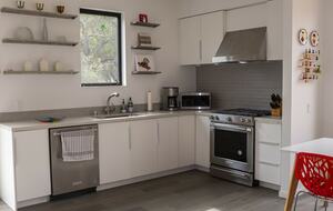 Kitchen in the second, smaller house