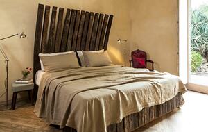 Cask bedroom bed built from old wine casks