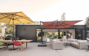 Expansive decks of the main house