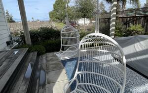 The private patio off of the bunk room.