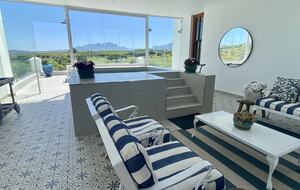 Upstairs veranda with swimming pool
