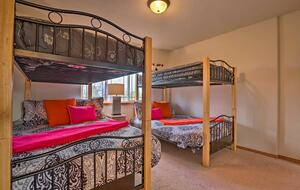 main level- twin bunk bed & full bunk bed