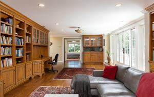 Upstairs apartment and library