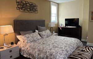 Second bedroom with king size bed & sleep number mattress.