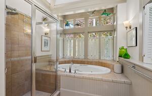 Master bath with both jetted tub and shower