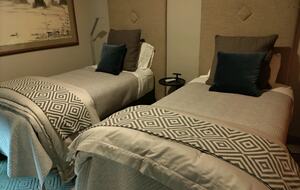 Twin bedroom guest house.