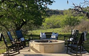 Outdoor fire pit area