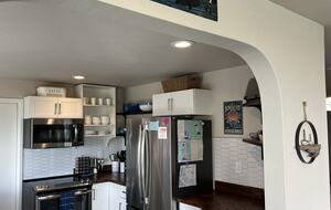 Entrance to kitchen from dining room.