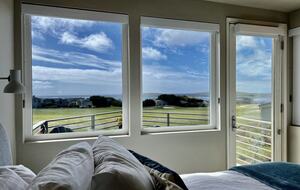 Great views throughout home including primary bedroom.