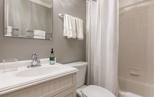 Bathroom that supports downstairs