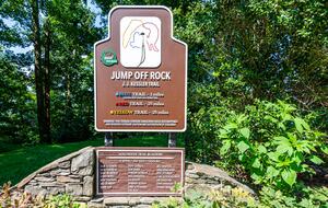 Jump Off Rock 50 yards away. Short trails; events sometimes