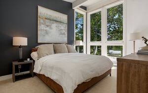 Master bedroom with mountain views