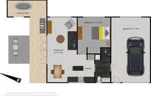 54 sq metres excluding garage