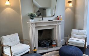 SITTING AREA WITH GAS FIRE PLACE