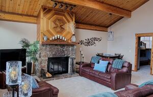 Wood burning fireplace - wood provided