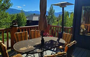 Deck, with mountain views