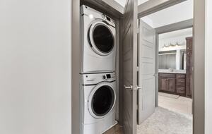 Washer and dryer upstairs