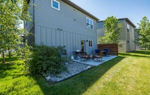 Plenty of shade keeps the patio cool in the summer