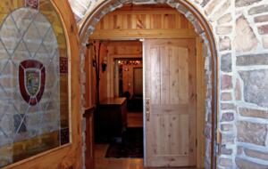Front door to the Red Stag Lodge.