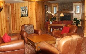 Red Stag Lodge third floor lobby.