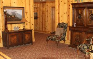 Red Stag Lodge fourth floor lobby.